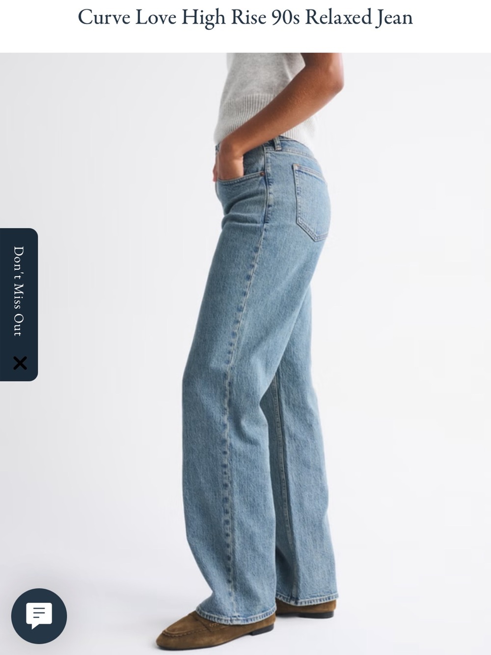 New Abercrombie & Fitch The ‘90s Relaxed Jean High Rise Curve Love 27 4